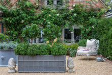 Load image into Gallery viewer, Traditional style antique effect faux lead garden trough planters for country gardens and period homes