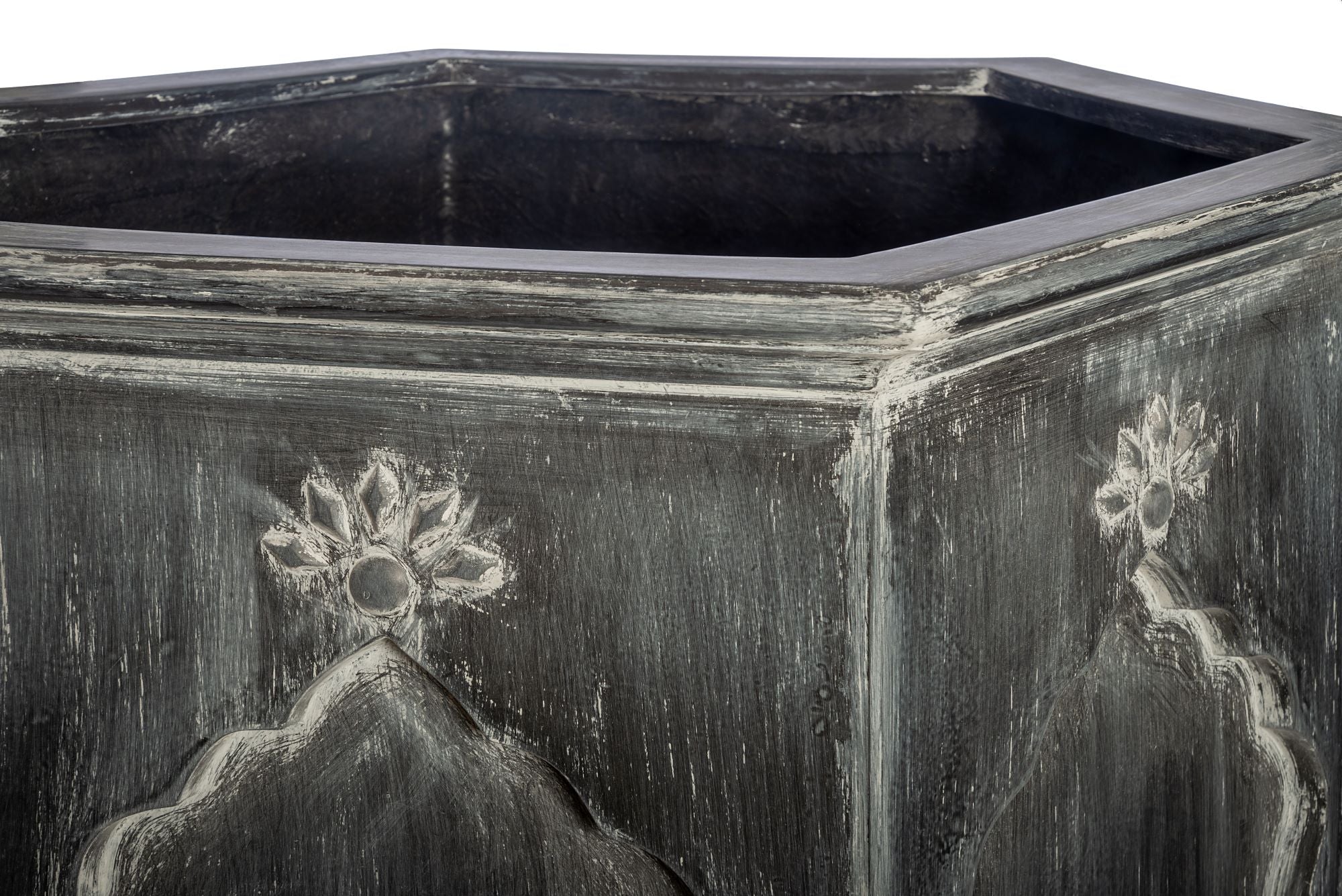 faux lead plant pots Arabsque Faux Lead Planter – Verti Green