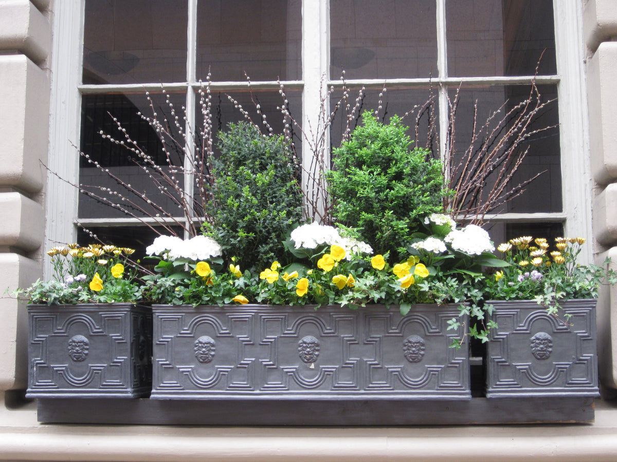Elizabethan Faux Lead Trough Planter – Verti Green