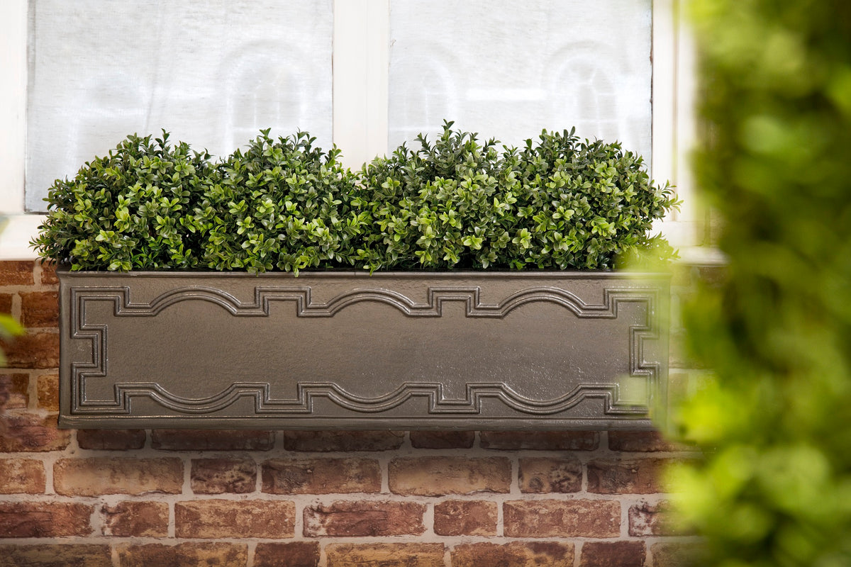 Hampton Faux Lead Traditional Window Box Planters – Verti Green